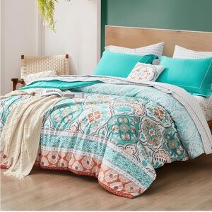 Degrees of Comfort Twin Bed🛏️in a Bag 6 Piece Lattice Boho Bedding Sets